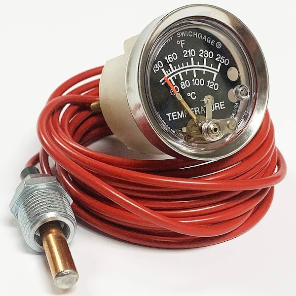 Murphy Gauges 2 in. Temperature Swichgage; Polycarbonate Case; 130250